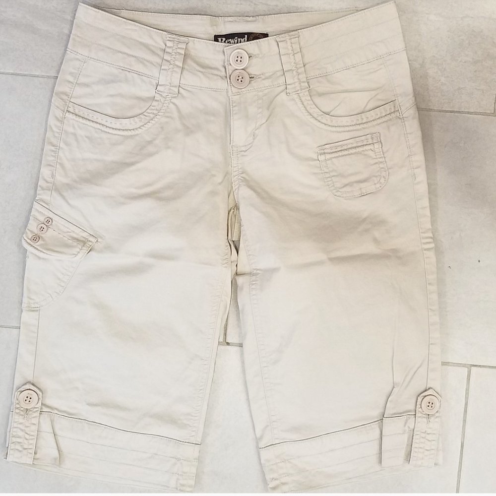 Rewind light khaki Bermuda shorts